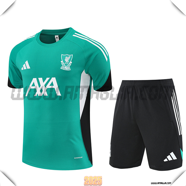 Kit Maglia Allenamento FC Liverpool Verde/Bianco/Nero 2025 2026