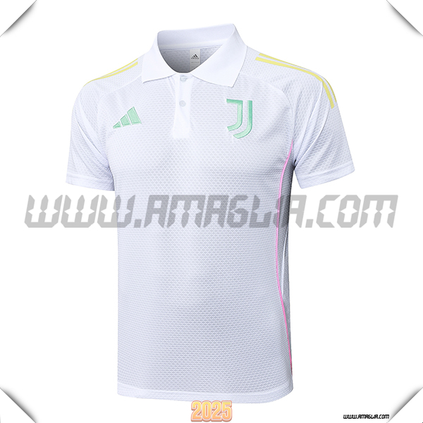 Maglia Polo Juventus Bianco/Giallo 2025 2026