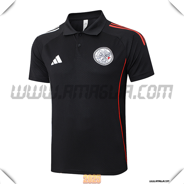 Maglia Polo Ajax Nero/Rosso 2025 2026