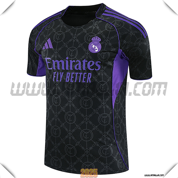 T Shirt Allenamento Real Madrid Nero/viola 2025 2026