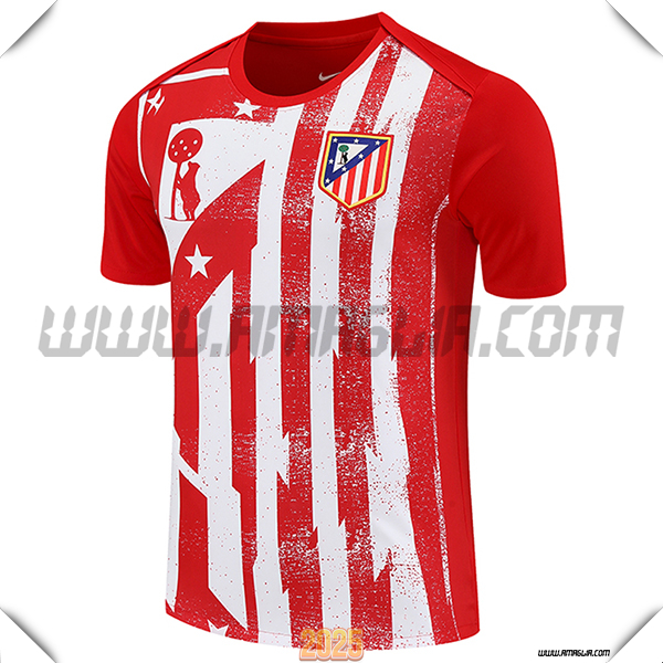 T Shirt Allenamento Atletico Madrid Rosso/Bianco 2025 2026 -02