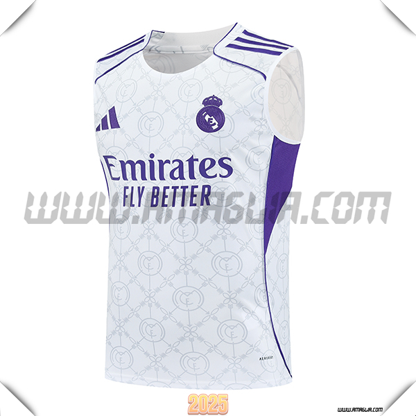 Canotta Allenamento Real Madrid Bianco/viola 2025 2026 -02
