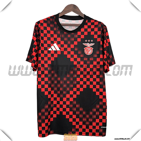 T Shirt Allenamento S.L.Benfica Rosso/Nero 2025 2026 -03