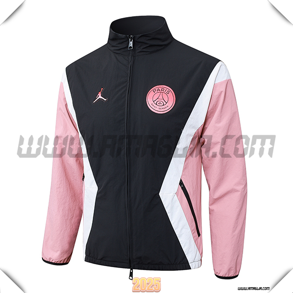 Giacca A Vento PSG Nero/Rosa/Bianco 2025 2026