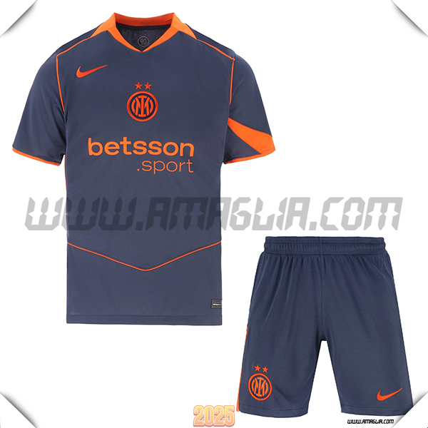 Maglia da Inter Milan Terzo + Pantaloncini Blu Marina 2025 2026