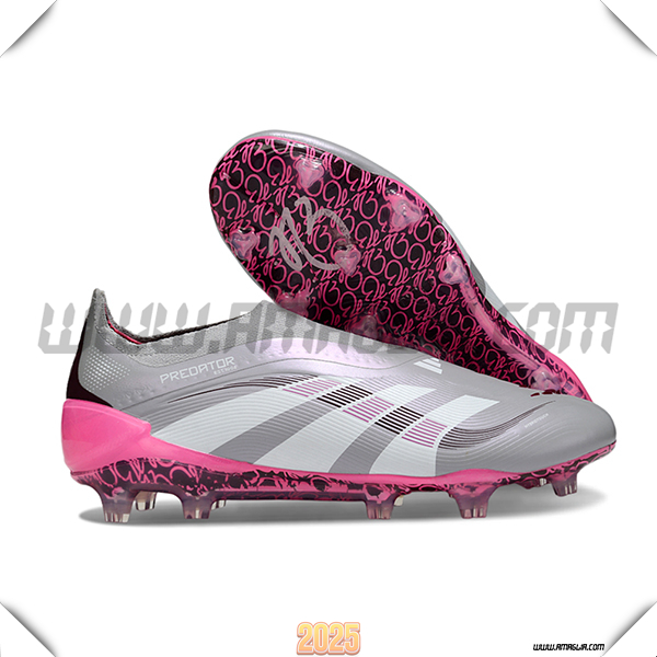 Adidas Scarpe Da Calcio 25 Predator Elite LL FG Grigio/Bianco/Rosa