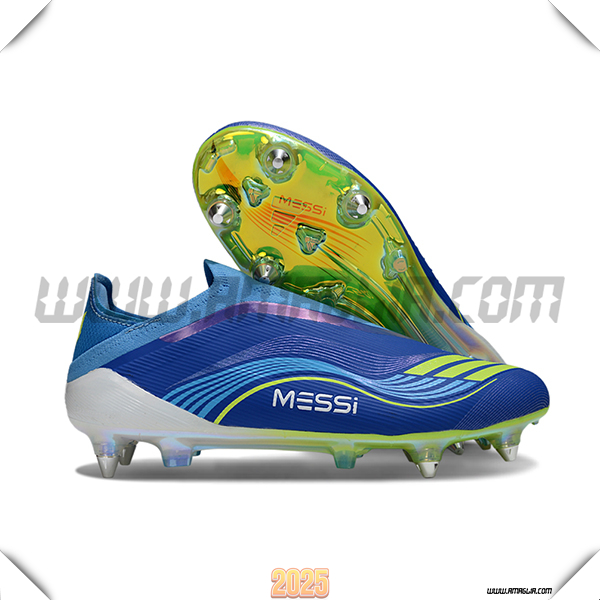 Adidas Scarpe Da Calcio F50 Elite Laceless SG Blu/viola/Verde