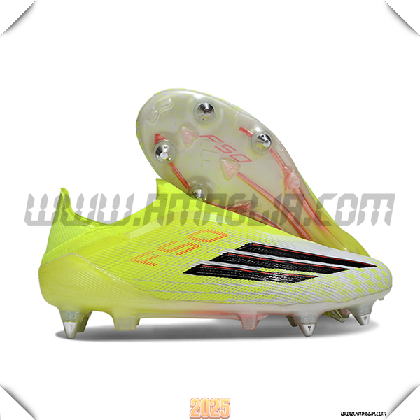 Adidas Scarpe Da Calcio F50 Elite Laceless SG Giallo/Nero/Bianco