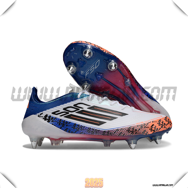 Adidas Scarpe Da Calcio F50 ELITE SG Bianco/Blu/Arancia/Nero -02