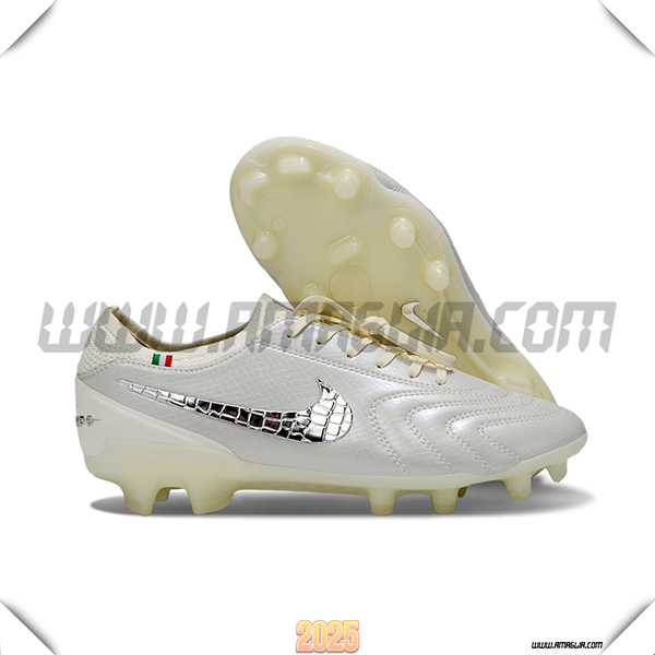 Nike Scarpe Da Calcio Tiempo Legend X Elite LUXE FG Grigio/Beige