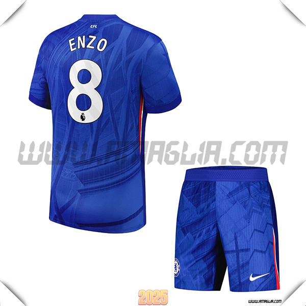 Kit Maglia da FC Chelsea Bambino Prima ENZO #8 Blu 2025 2026