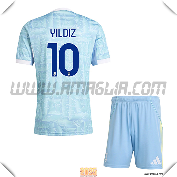 Kit Maglia da Juventus Bambino Seconda YILDIZ #10 Blu 2025 2026