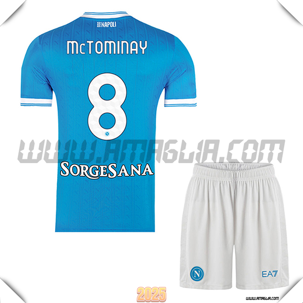 Kit Maglia da SSC Napoli Bambino Prima MCTOMINAY #8 Blu 2025 2026