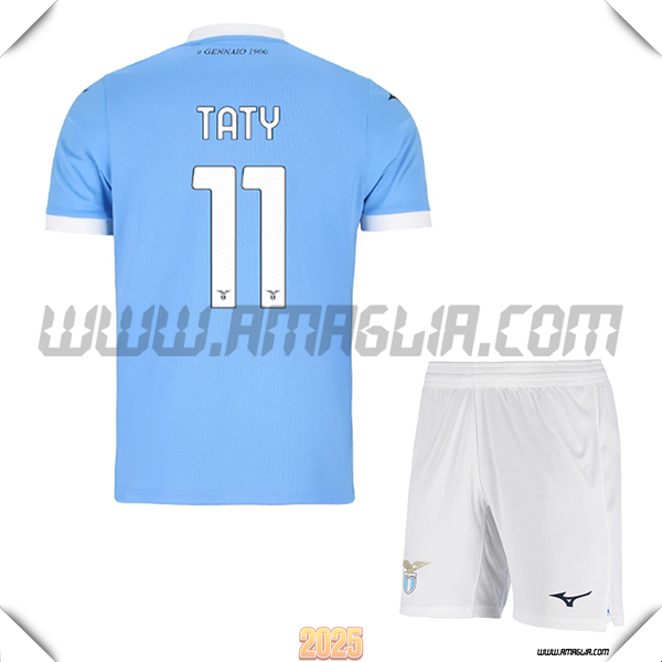 Kit Maglia da SS Lazio Bambino Prima TATY #11 Blu Cielo 2025 2026