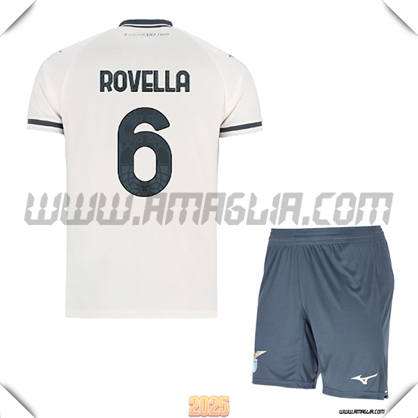 Kit Maglia da SS Lazio Bambino Seconda ROVELLA #6 Bianco 2025 2026