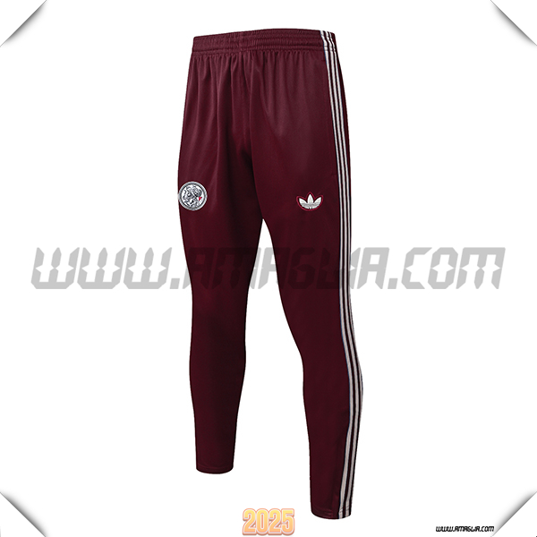 Pantaloni Da Allenamento Ajax Rosso/Beige 2025 2026