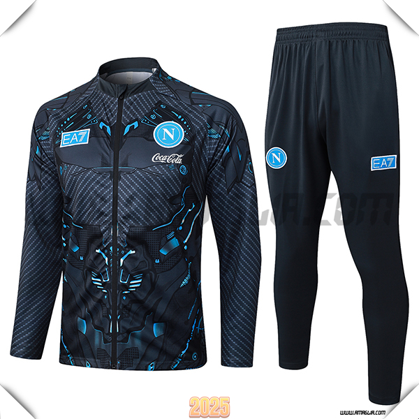 Tuta Calcio Giacca SSC Napoli Grigio/Blu 2025 2026