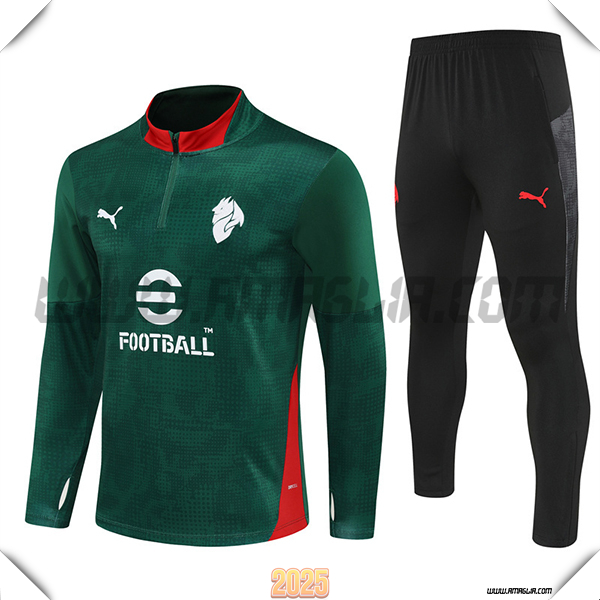 Tuta Calcio AC Milan Verde/Rosso 2025 2026