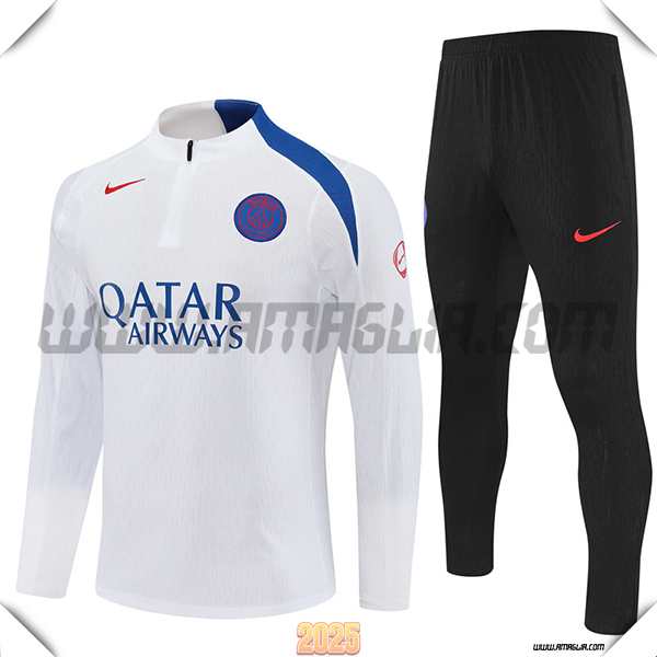 Tuta Calcio PSG Bianco/Blu 2025 2026