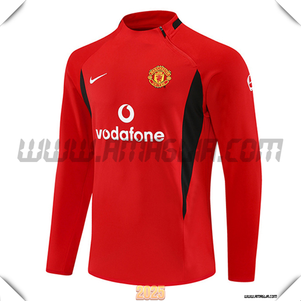 Felpa Allenamento Manchester United Rosso/Nero 2025 2026
