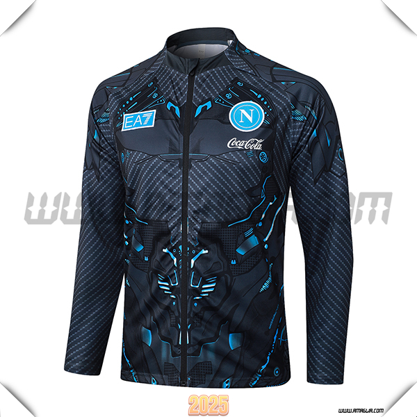Giacca Calcio SSC Napoli Grigio/Blu 2025 2026