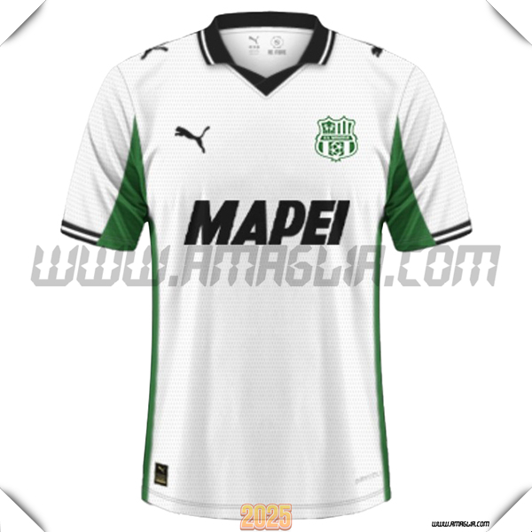 Nuovo Maglia da Sassuolo Seconda Bianco/Verde 2025 2026