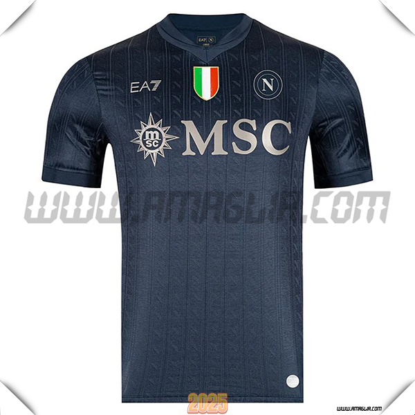Maglia Calcio SSC Napoli Champions League Edition Nero 2025 2026