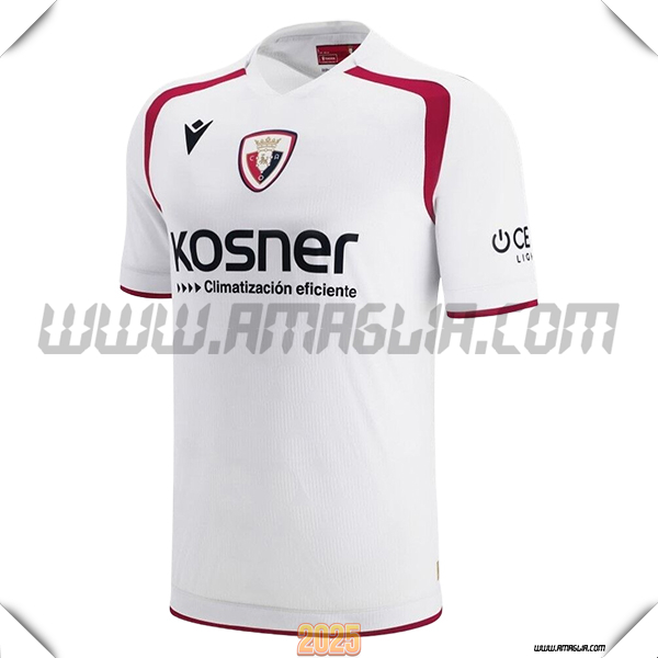Nuovo Maglia da Osasuna Terzo Bianco/Rosso 2025 2026
