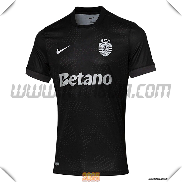 Nuovo Maglia da Sporting Seconda Nero 2025 2026