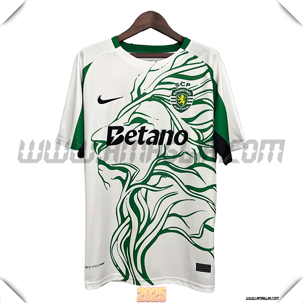 Maglia Calcio Sporting Edizione Speciale Bianco/Verde 2025 2026