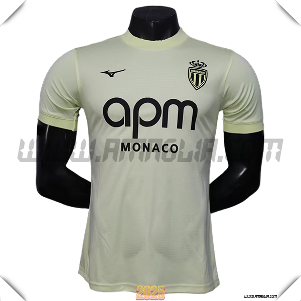 Terzo Maglia Calcio AS Monaco 2025 2026 Beige