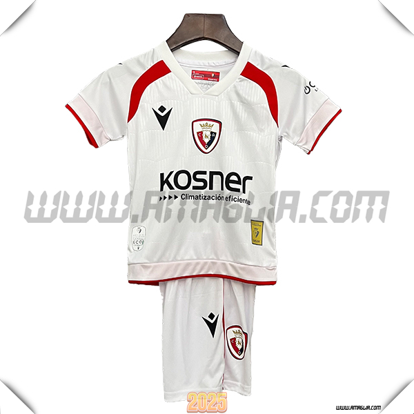 Nuovo Maglia da Osasuna Bambino Terzo Bianco/Rosso 2025 2026