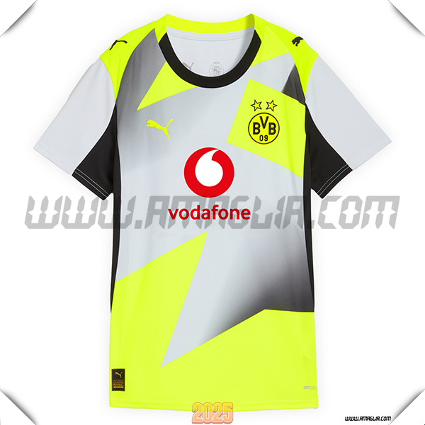 Nuovo Maglia da Dortmund BVB Donne Seconda Grigio/GIALLO/Nero 2025 2026