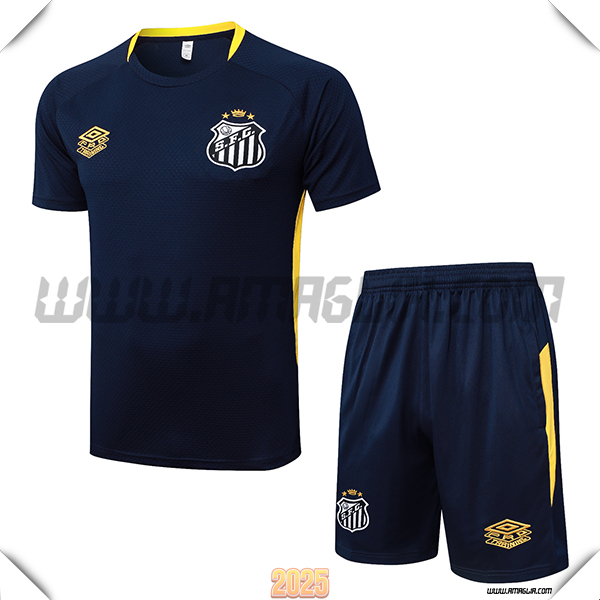 Kit Maglia Allenamento Santos Blu/Giallo 2025 2026
