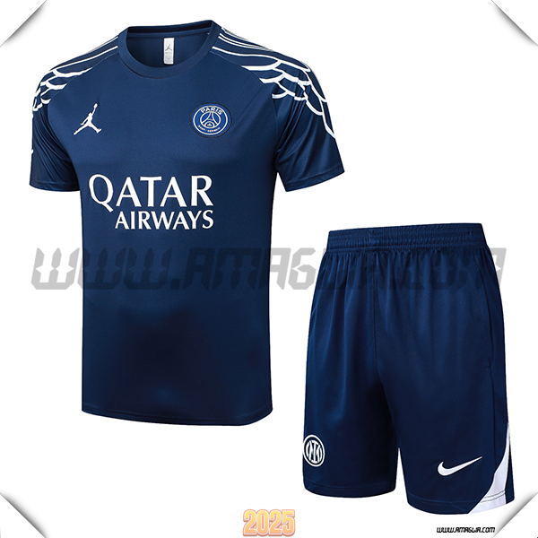 Kit Maglia Allenamento PSG Blu Reale 2025 2026 -03