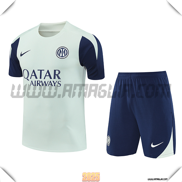 Kit Maglia Allenamento Inter Milan Verde/Blu 2025 2026