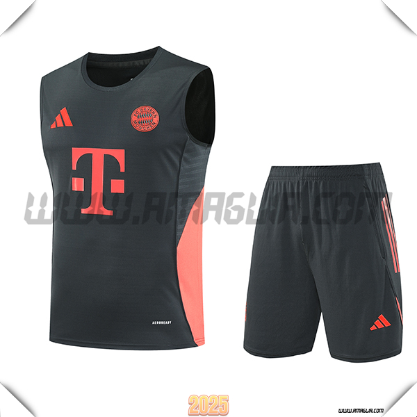 Kit Canotta Allenamento Bayern Monaco Grigio/Arancia 2025 2026 -02