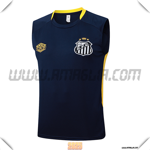 Canotta Allenamento Santos Blu/Giallo 2025 2026