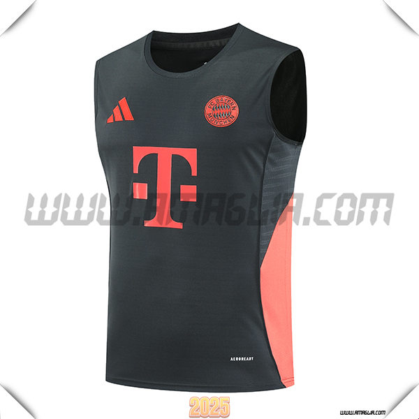 Canotta Allenamento Bayern Monaco Grigio/Arancia 2025 2026 -02