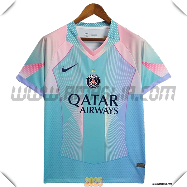 T Shirt Allenamento PSG Blu/Rosa 2025 2026