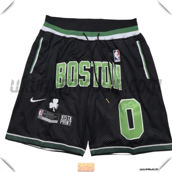 Pantaloncini NBA Boston Celtics 2025/26 Nero/Verde -02
