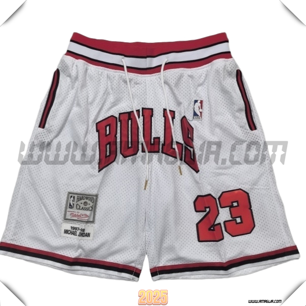 Pantaloncini NBA Chicago Bulls 2025/26 Bianco/Rosso