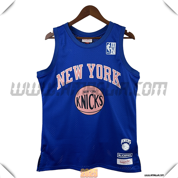 Maglia New York Knicks (BLACKPINK #35) 2025/26 Blu/Rosa