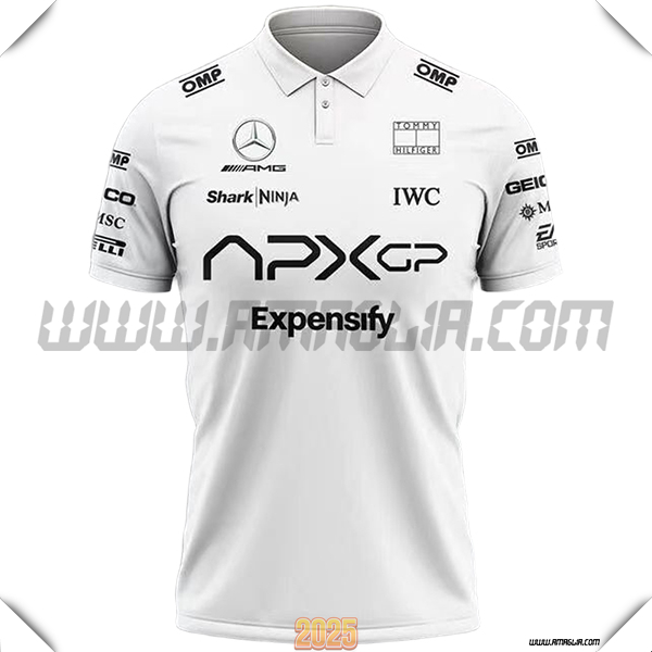 Polo F1 Mercedes Benz Team Bianco/Nero 2025