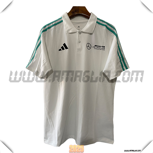 Polo F1 Mercedes Benz Team Bianco/Verde 2025