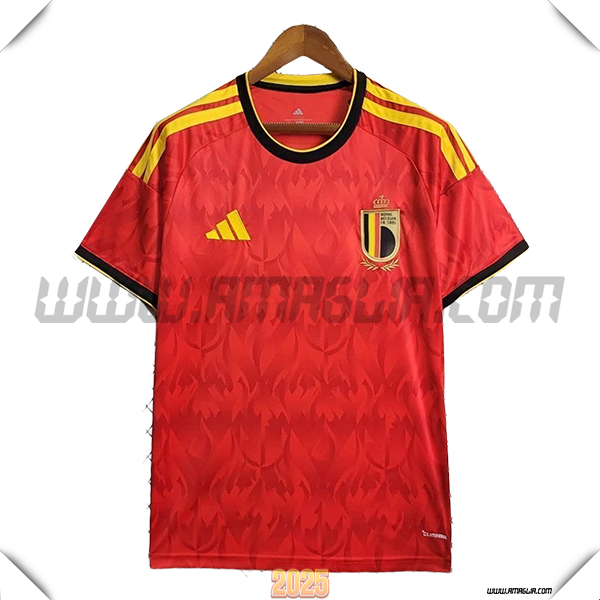 Prima Maglia Squadra Belgio Coppa del Mondo 2026 Rosso