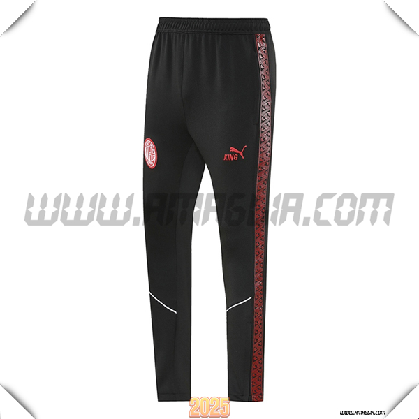 Pantaloni Allenamento AC Milan Nero/Rosso 2025 2026