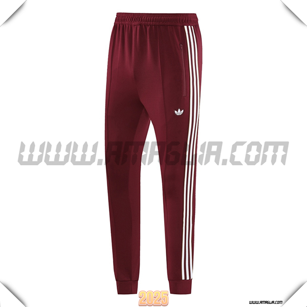 Pantaloni Allenamento Arsenal Rosso/Bianco 2025 2026