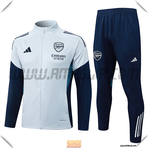 Tuta Calcio Giacca Arsenal Grigio/Ble 2025 2026