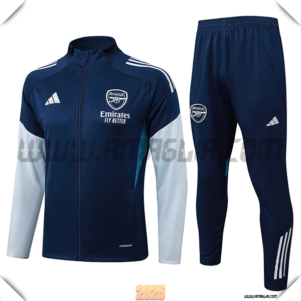 Tuta Calcio Giacca Arsenal Blu/Grigio 2025 2026